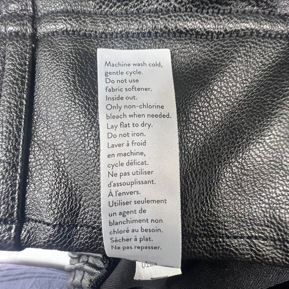 Spanx Pants Size 1X Black Faux Leather Jogger High-Rise Stretch Athleisure - Picture 12 of 12